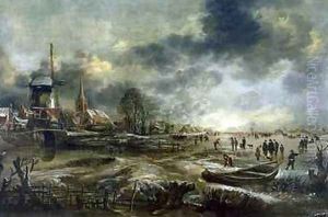 Frozen River Scene