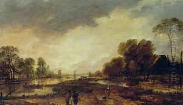 A River Scene Evening 1648 - view 1