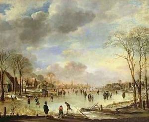 Winter Sports on a Frozen Canal