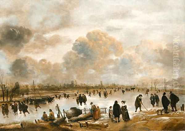Landscape with skaters - view 1