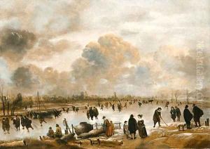 Landscape with skaters