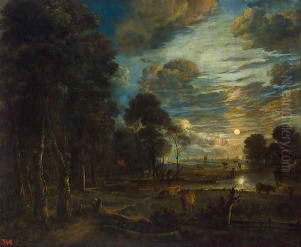 Night Landscape with a River - view 1