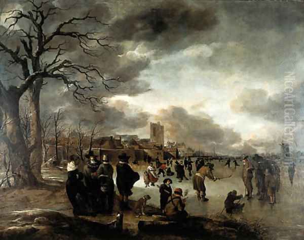 Skaters on the river - view 1