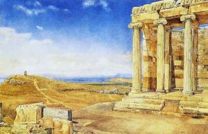 The Temple of Athena Nike on nthe Acropolis by Henry Roderick Newman