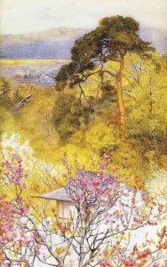 Cherry Blossom, Kyoto by Henry Roderick Newman