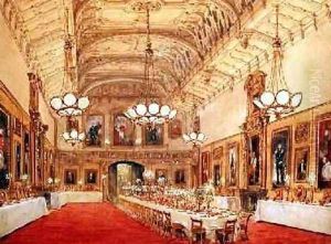 St Georges Hall Windsor Castle 1844 by Joseph Nash