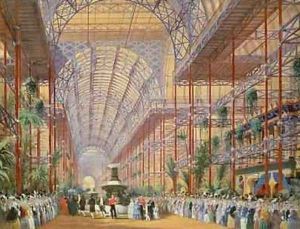 Queen Victoria Opening the 1862 Exhibition after Crystal Palace moved to Sydenham by Joseph Nash