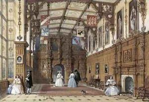 The Great Hall at Audley End by Joseph Nash