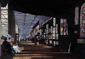 Great Exhibition Stained Glass Gallery 1851 by Joseph Nash 1809-78 by Joseph Nash