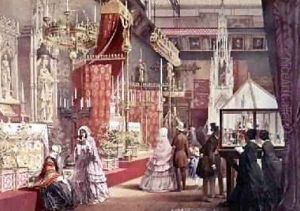 Great Exhibition Medieval Court 1851 by Joseph Nash