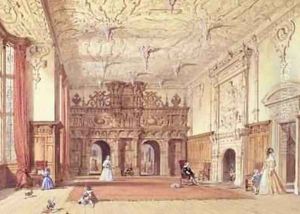 Crewe Hall Cheshire by Joseph Nash