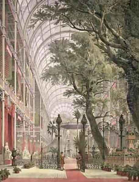 Waiting for the Queen at Coalbrookdale gates from Dickinsons Comprehensive Pictures of the Great Exhibition of 1851 - view 1