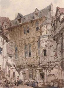 The backstreets of Rouen by Joseph Nash
