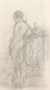 Study of a young boy, observed from behind