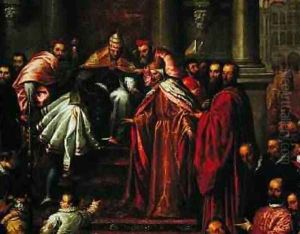 Pope Alexander III 1105-81 and Doge Sebastiano Ziani c.1102-80 Send the Young Ottone to Frederick Barbarossa c.1123-90 2