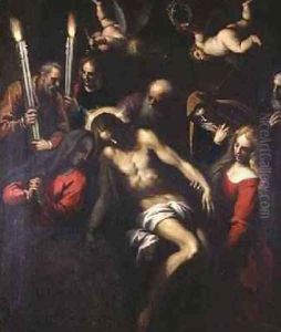 Pieta, modelletto for the altarpiece in the cathedral at Reggio Emilia, 1612 by Palma Vecchio (Jacopo Negretti)