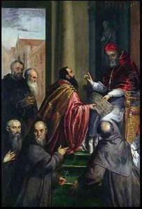 Madonna Carried by Angels 2 by Palma Vecchio (Jacopo Negretti)
