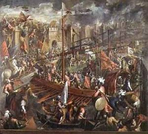 The Taking of Constantinople by Palma Vecchio (Jacopo Negretti)