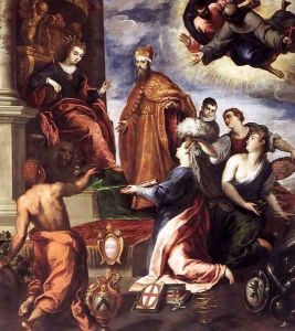 Doge Francesco Venier Presents the Subject Cities to Venice by Palma Vecchio (Jacopo Negretti)