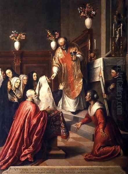Pasquale Cicogna Hearing Mass Celebrated in the Oratory of the Crociferi - view 1