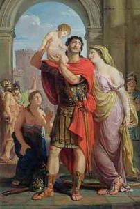 The Departure of Hector 1814-16 by Johann August the Younger Nahl