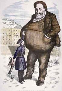 Cartoon featuring William Marcy Boss Tweed 1823-78 by Thomas Nast