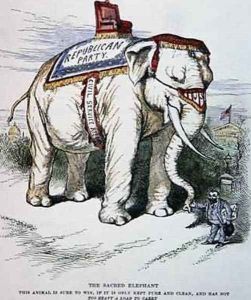 The Sacred Elephant 1884 by Thomas Nast