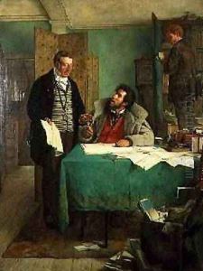 Signing the New Lease 1868 by Erskine Nicol