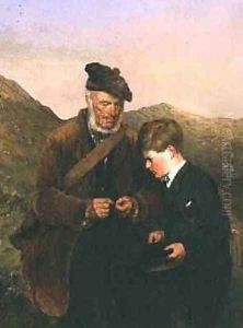 A Willing Pupil 1878 by Erskine Nicol