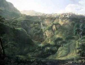 Hadrians Villa at Tivoli with the Temple of Vesta by Alexander Nasmyth