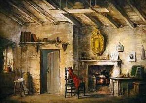 The Deans Cottage stage design for The Heart of Midlothian