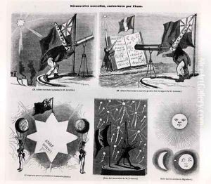 Caricature of the discovery of Neptune, from 'l'Illustration', 7th November 1846 Caricature of the discovery of Neptune, from 'l'Illustration', 7th November 1846