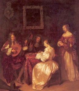 Musical Company 1665 by Caspar Netscher
