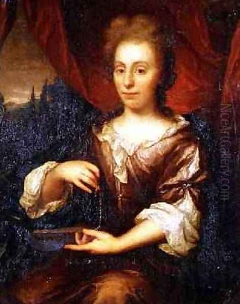 Portrait of a lady holding a chain - view 1