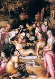 Lamentation over the Dead Christ 1572-73 by Giovan Battista Naldini