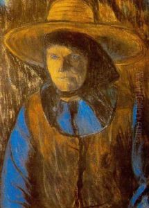 Old Woman with Hat end of 1920s by Istvan Nagy