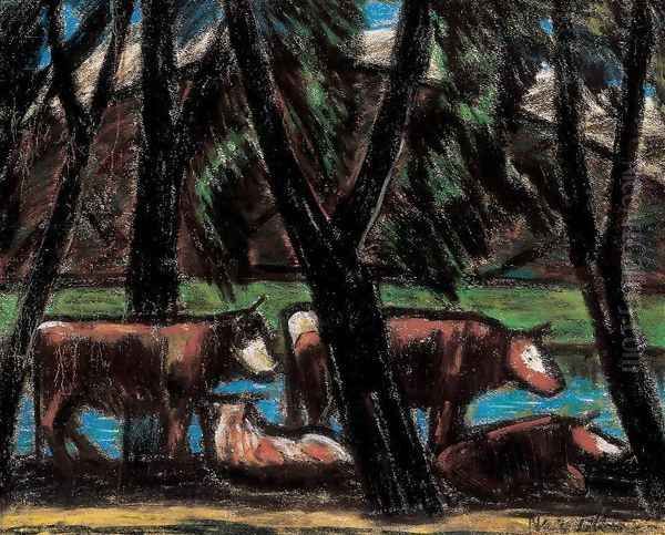 Cows amidst Trees - view 1
