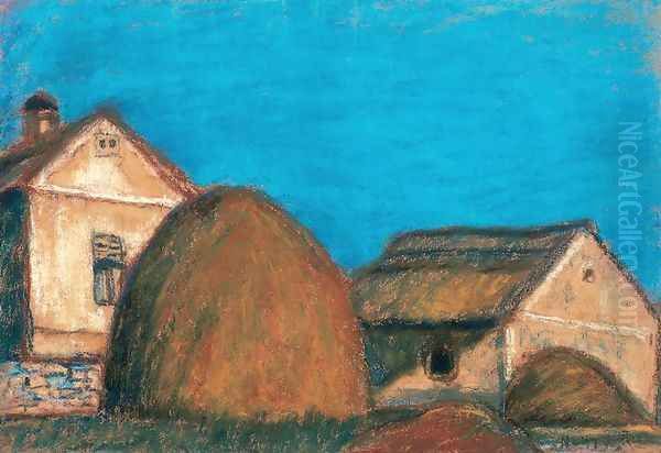 Haystacks with House - view 1