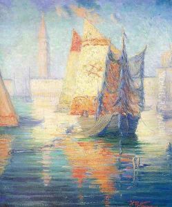 Golden Hour in Venice 1895 by Willie Betty Newman