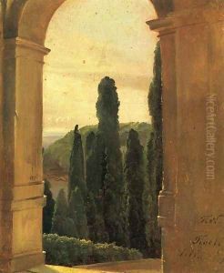 Villa d'Este by Friedrich Nerly