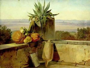Roman Balcony 1834 by Friedrich Nerly