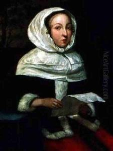 Portrait of a seated lady reading a letter by Eglon van der Neer