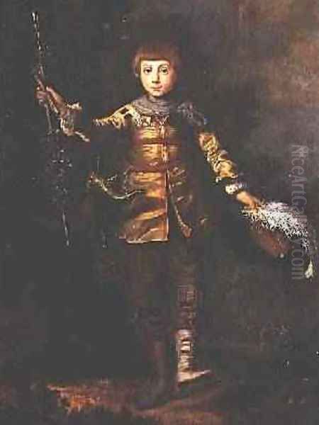 Portrait of a young boy dancing in a wood - view 1