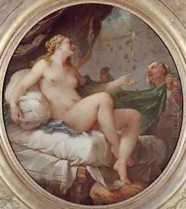 Danae Receiving the Shower of Gold 1735 by Charles Joseph Natoire