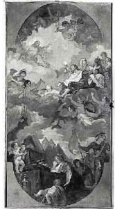 Apotheosis of St Louis sketch for the ceiling of the church San Luigi dei Francesi Rome 1754-56 by Charles Joseph Natoire