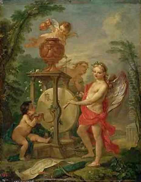 Cupid Sharpening his Arrow 1750 - view 1