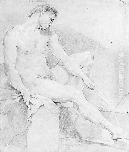 A seated nude turned to the right - view 1