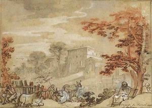 View Of Frascati by Charles Joseph Natoire