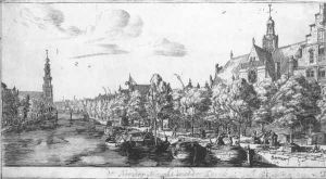 The Prinsengracht and the Noorderkerk at Amsterdam by Reiner Nooms (Zeeman)