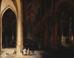 Interior of Antwerp Cathedral at Night 1638 by Peeter, the Elder Neeffs